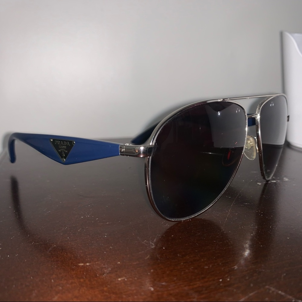 Pravda Sunglasses - Navy blue Arm, Pink frames